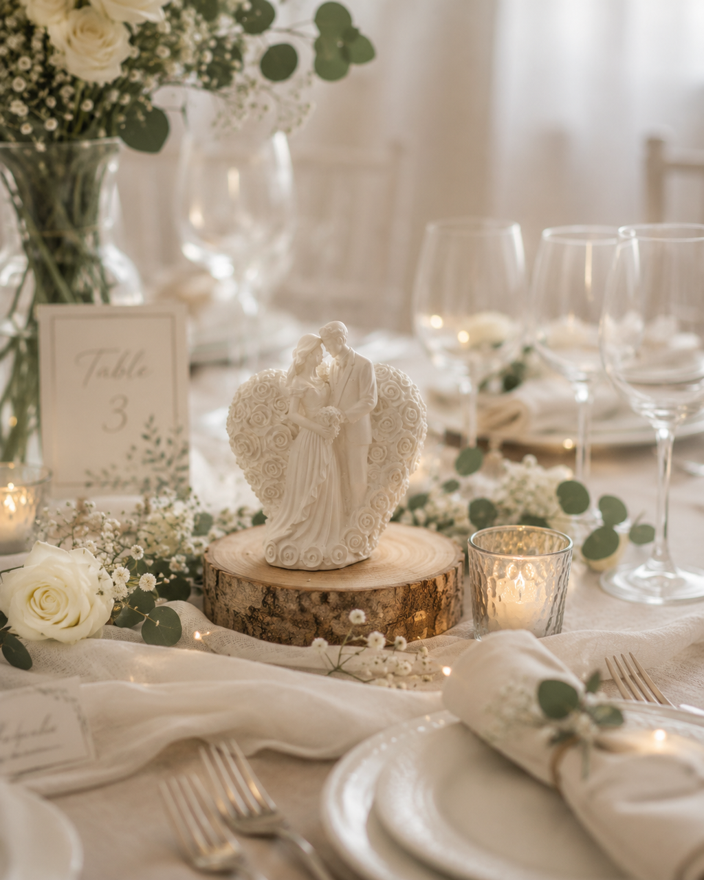 Statuette de mariage artisanale personnalisable