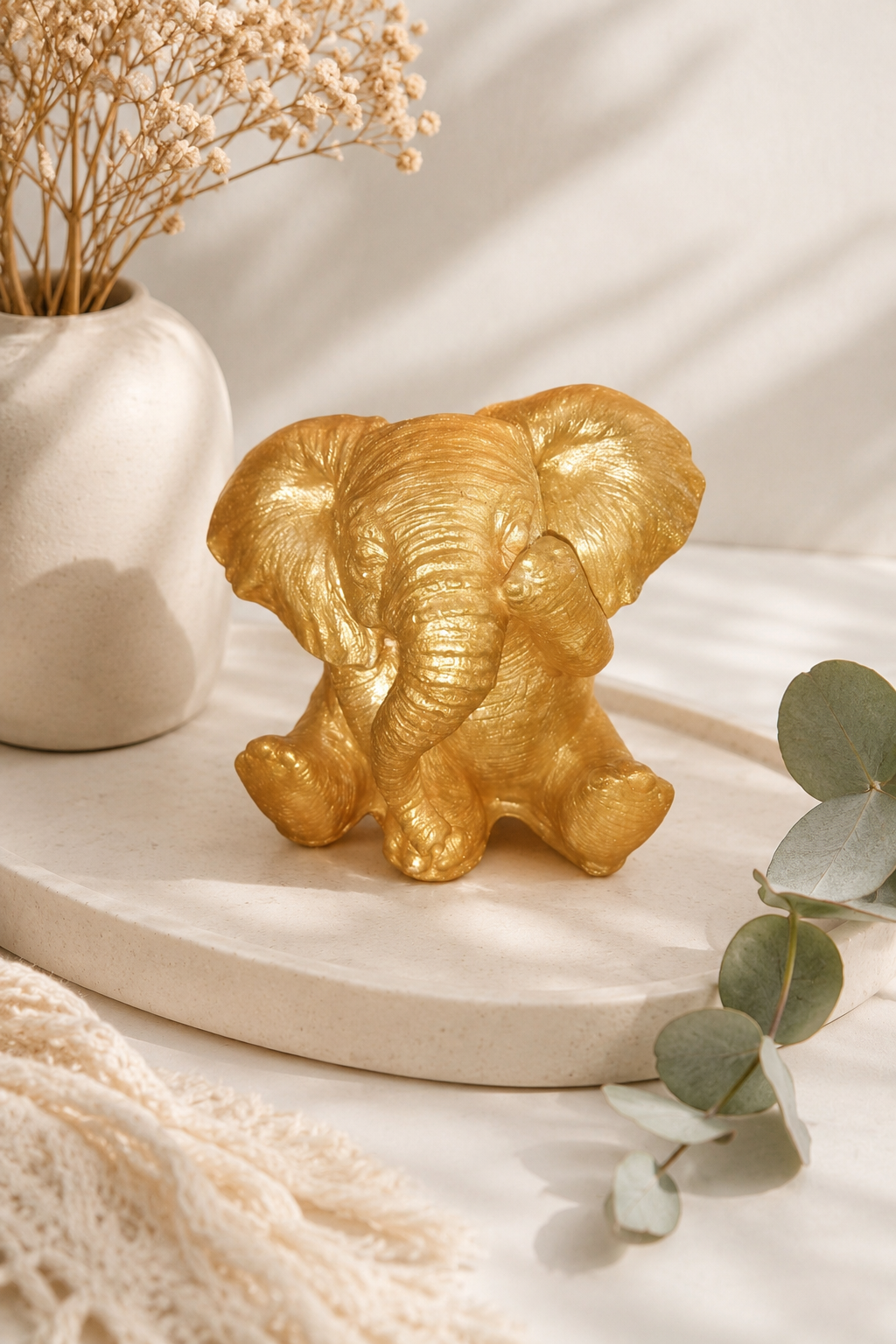 Petite statuette éléphant artisanale personnalisable