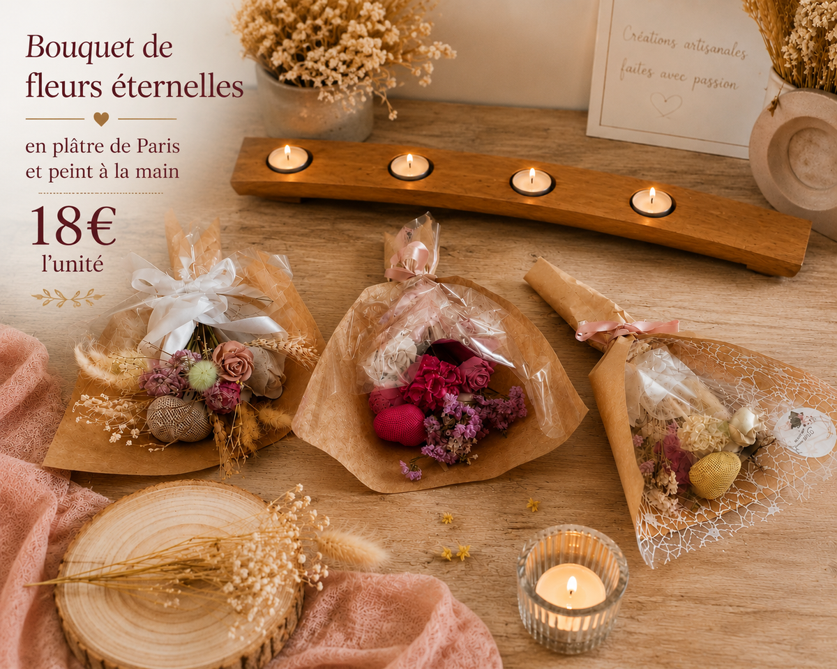 Bouquet de fleurs artisanale personnalisable