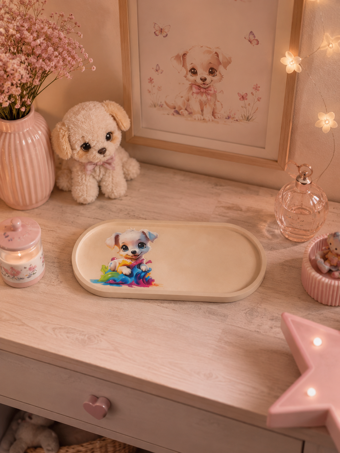 Grand plateau déco chien